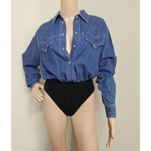 VINTAGE 90S GUESS JEANS GEORGES MARCIANO WOMENS SIZE MEDIUM BODYSUIT